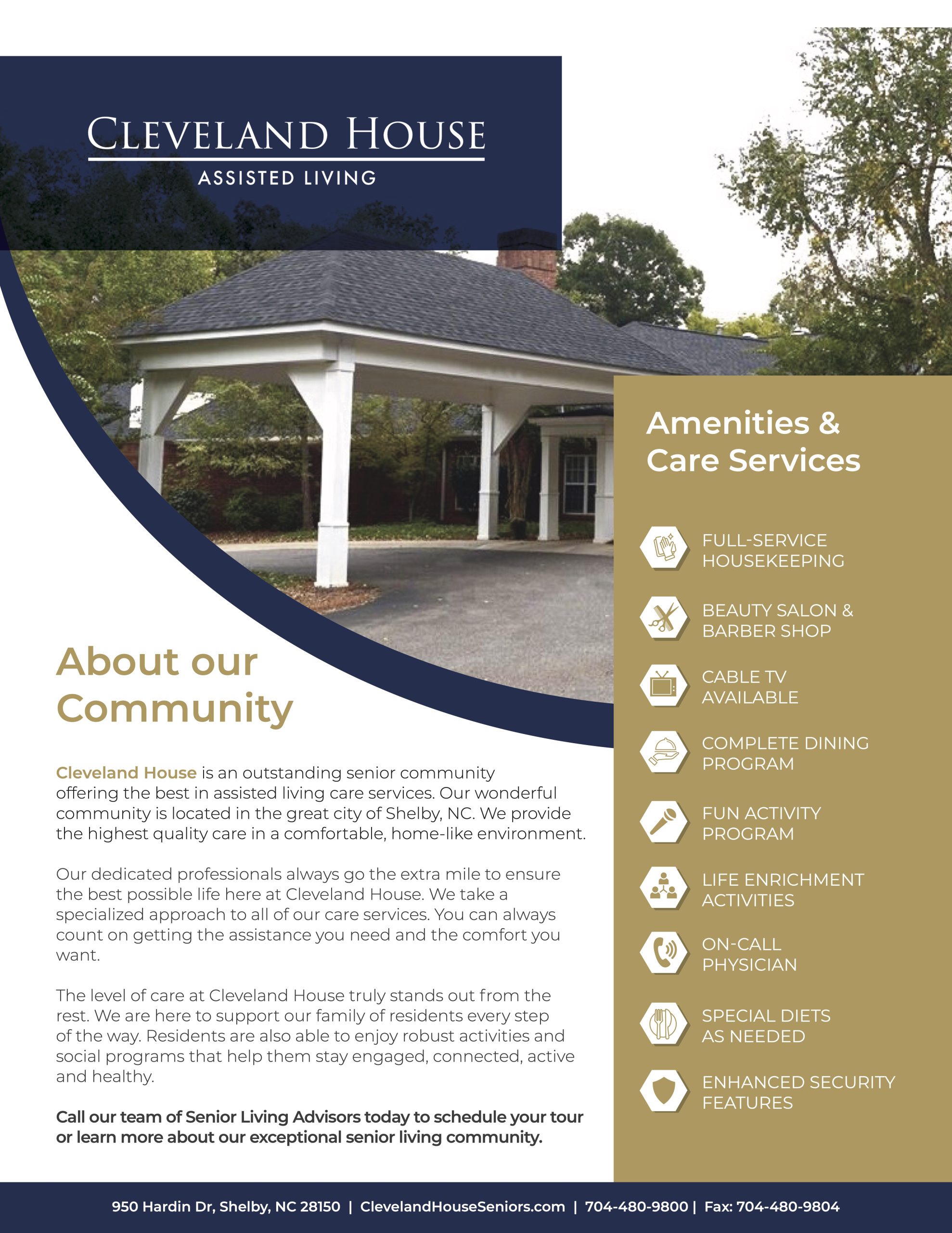 Cleveland House- About our Services